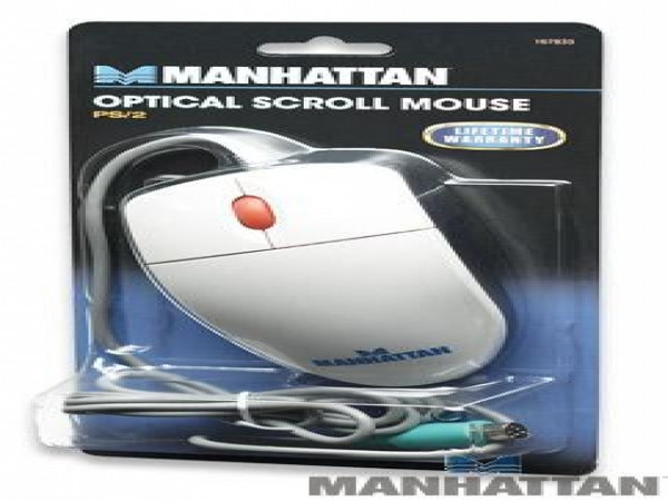 Mouse Economico PS2 Blanco/Negro