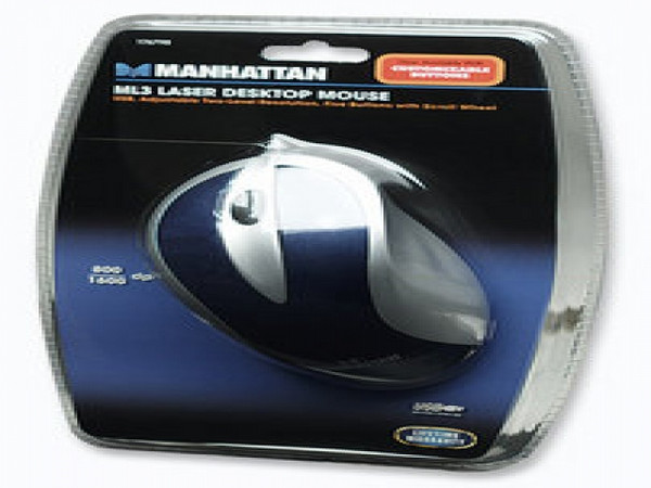 Mouse Laser ML3 USB PC/Mac Escritorio