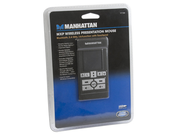Mouse Inalámbrico MXP Manhattan para Presentaciones, Bluetooth 2.4GHz con Pantalla Táctil