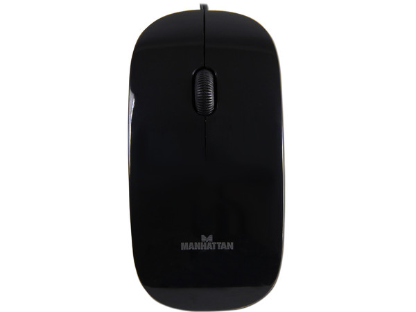  Mouse Manhattan Silhouette Óptico, USB. Color Negro.