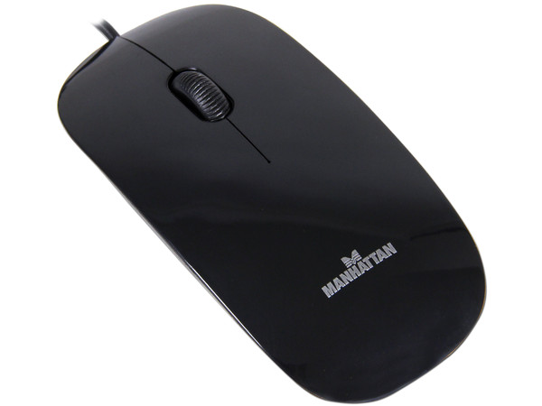  Mouse Manhattan Silhouette Óptico, USB. Color Negro.