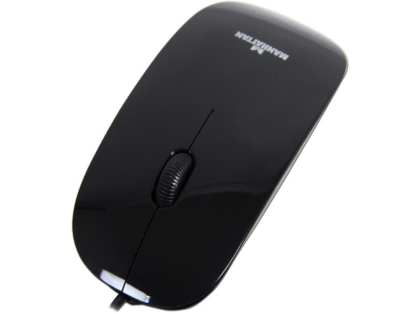  Mouse Manhattan Silhouette Óptico, USB. Color Negro.