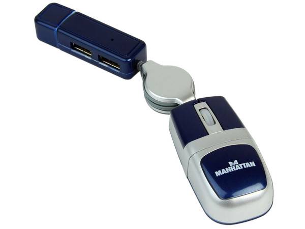 Mini Mouse Manhattan MM5 Óptico con Hub de Dos Puertos USB