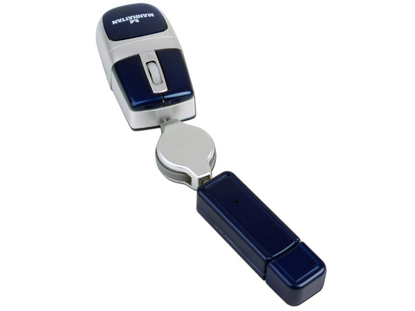 Mini Mouse Manhattan MM5 Óptico con Hub de Dos Puertos USB