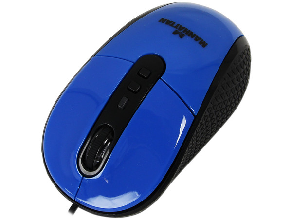 Mouse Manhattan con Tecnología RightTrack, USB. Color Azul.              