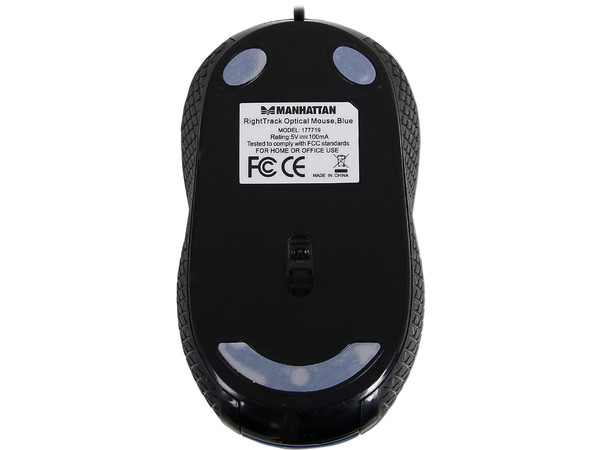 Mouse Manhattan con Tecnología RightTrack, USB. Color Azul.              