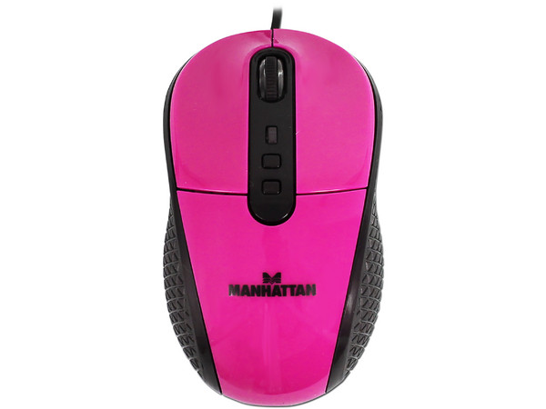 Mouse Manhattan con Tecnología RightTrack, USB. Color Rosa.