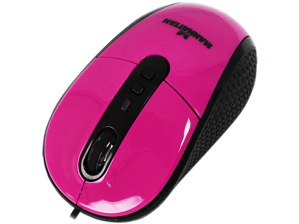 Mouse Manhattan con Tecnología RightTrack, USB. Color Rosa.