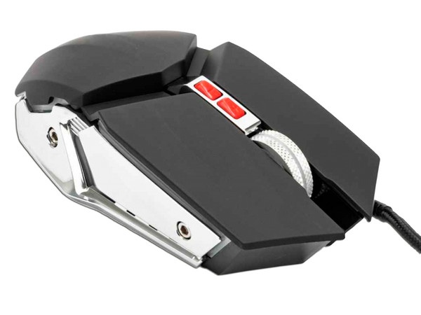 Mouse Gamer Manhattan 179348, hasta 3200 dpi, 7 botones. Color Negro/Plata.
