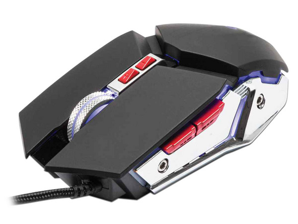 Mouse Gamer Manhattan 179348, hasta 3200 dpi, 7 botones. Color Negro/Plata.