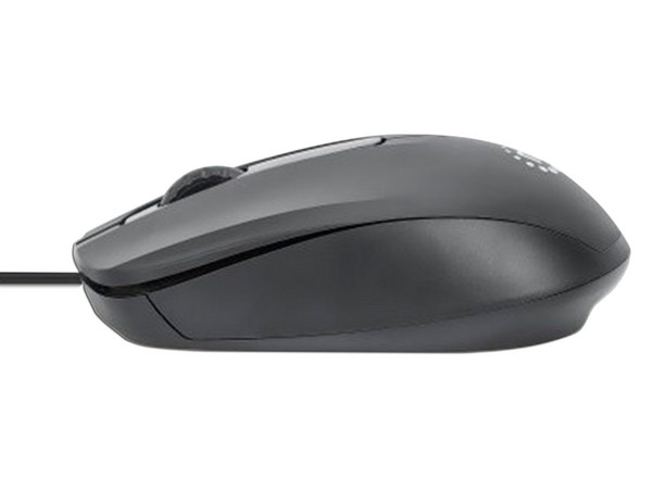 Mouse Óptico Manhattan Comfort II, hasta 1000 dpi, USB. Color Negro.
