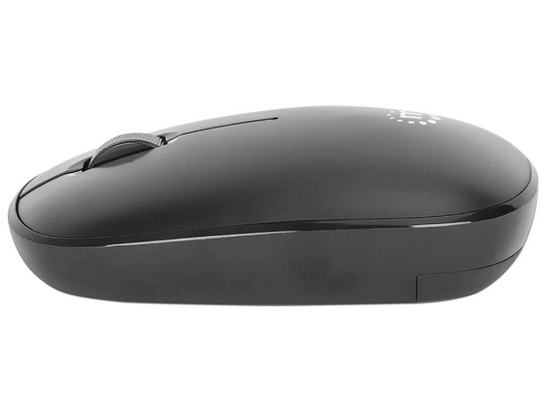 Mouse Óptico Inalámbrico Manhattan, 1200 DPI, USB. Color Negro.