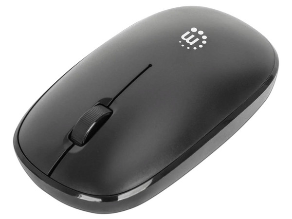 Mouse Óptico Inalámbrico Manhattan, 1200 DPI, USB. Color Negro.