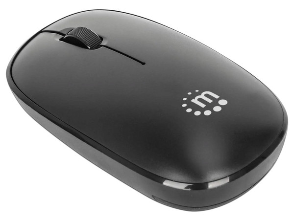 Mouse Óptico Inalámbrico Manhattan, 1200 DPI, USB. Color Negro.