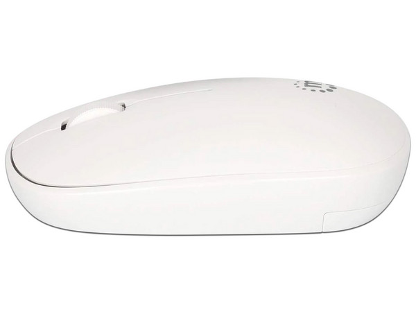 Mouse Óptico Inalámbrico Manhattan, 1200 DPI, USB. Color Blanco.