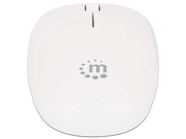 Mouse Óptico Inalámbrico Manhattan, 1200 DPI, USB. Color Blanco.
