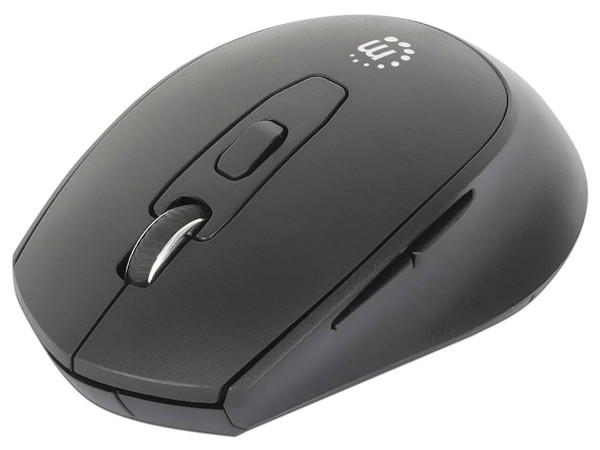 Mouse Óptico Manhattan 190343, Inalámbrico, RF Inalámbrico, 1600 DPI, Color Negro.