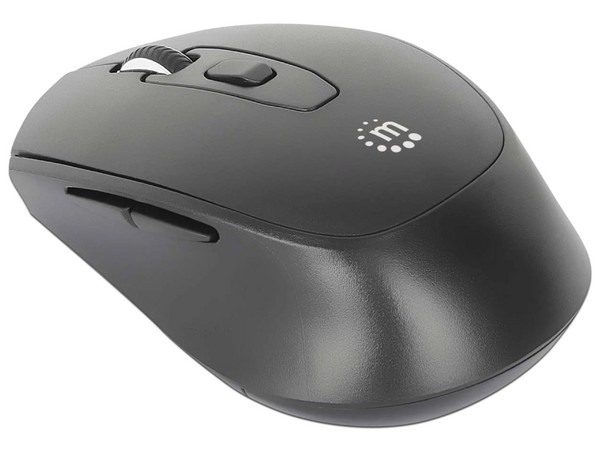 Mouse Óptico Manhattan 190343, Inalámbrico, RF Inalámbrico, 1600 DPI, Color Negro.