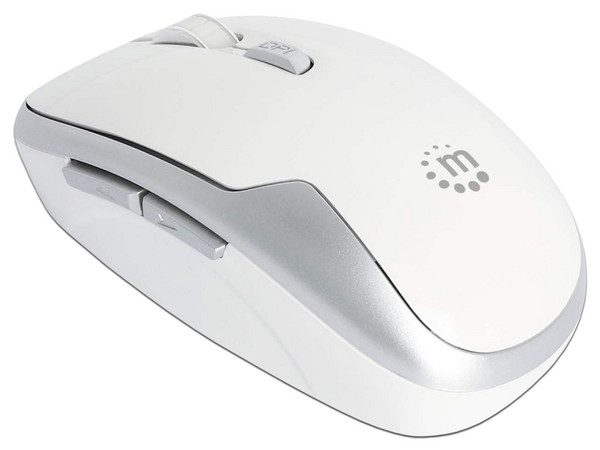 Mouse Óptico Manhattan MW6185, Inalámbrico, RF Inalámbrico, 1.600DPI, Color Blanco.
