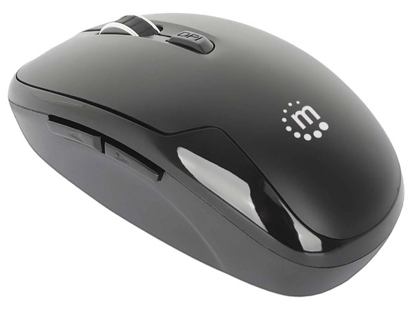 Mouse Óptico Manhattan MW6185, Inalámbrico, RF Inalámbrico, 1.600DPI, Color Negro.