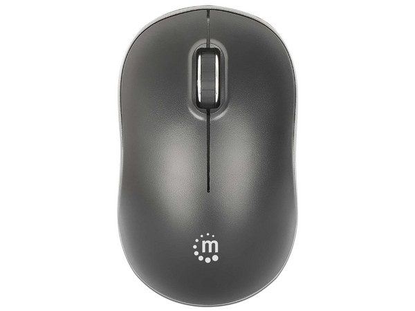 Mouse Óptico Inalámbrico Manhattan MW3075, hasta 1200 DPI, Receptor USB, Color Negro.