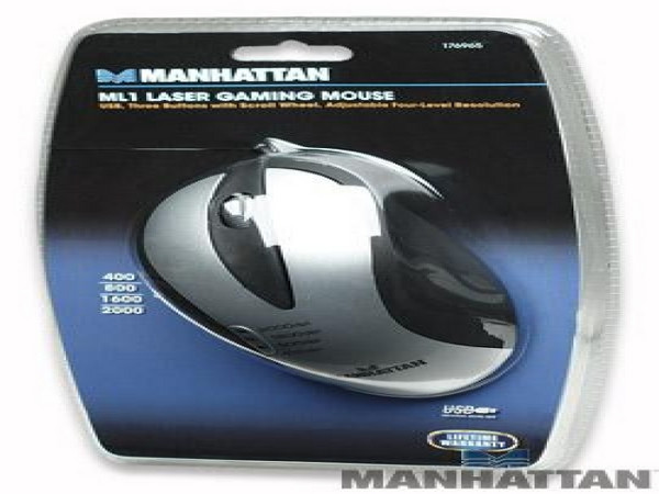 Mouse Laser ML1 USB PC/Mac 2000 dpi Gde.