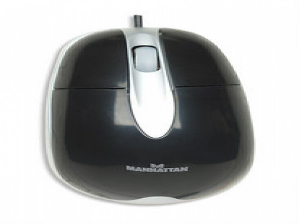 Mouse Optico MH3 PS2 Negro/Plata CS
