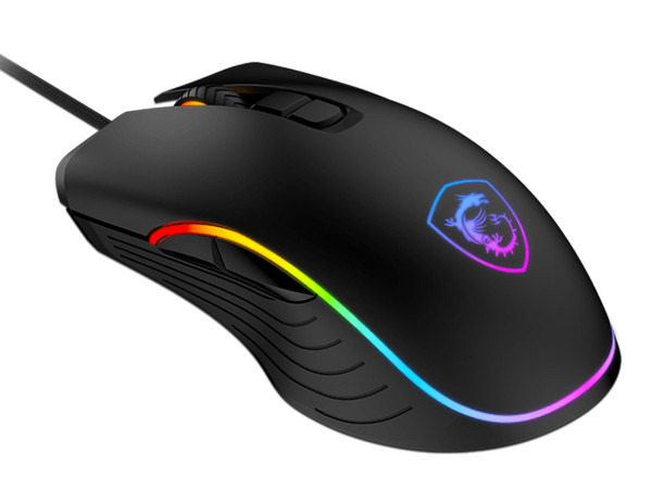 Mouse Gamer MSI FORGE GM300, Óptico, Alámbrico, iluminación RGB. Color Negro.