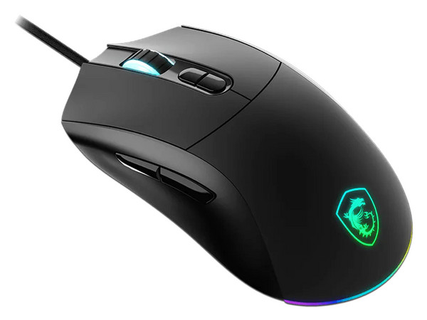 Mouse Gamer MSI FORGE GM320, USB, hasta 12800DPI, RGB, Color Negro.