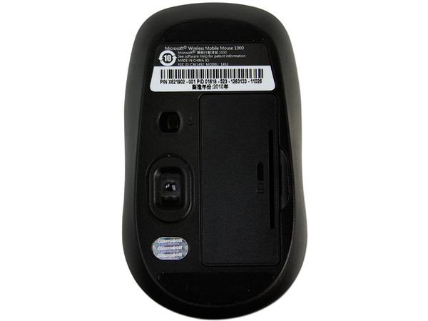 Mouse Microsoft Wireless Mobile Mouse 1000, Inalámbrico. USB 2.0