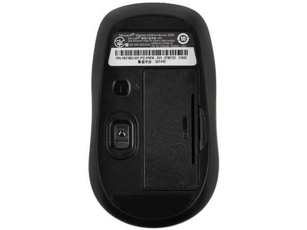 Mouse Inalámbrico Microsoft Mobile Mouse 1000. Color Negro