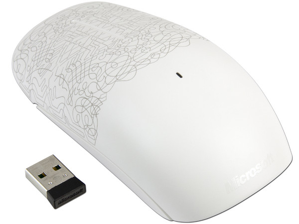 Microsoft Touch Mouse, Navegue en Windows 8 con las configuraciones de gestos adicionales, BlueTrack, Inalámbrico, USB.