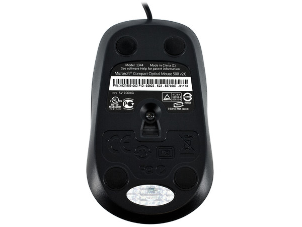 Mouse Microsoft Compact Optical Mouse 500, Color Negro, OEM