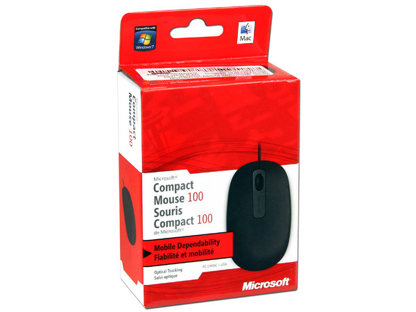 Mouse Microsoft Compact Mouse 100, Optico, USB. Color Negro