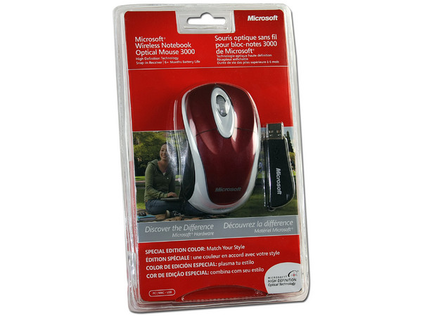 Mouse Microsoft 3000 Óptico Inalámbrico para Laptop, USB.