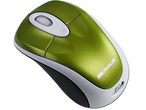 Mouse Microsoft 3000 Óptico Inalámbrico para Laptop, USB. Color Verde