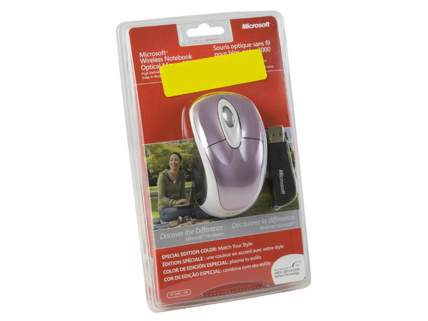 Mouse Microsoft 3000 Óptico Inalámbrico para Laptop, USB. Color Rosa