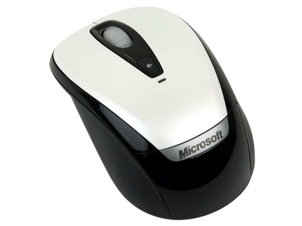Mouse Microsoft 3000 Óptico Inalámbrico para Laptop, USB. Color Blanco/Negro