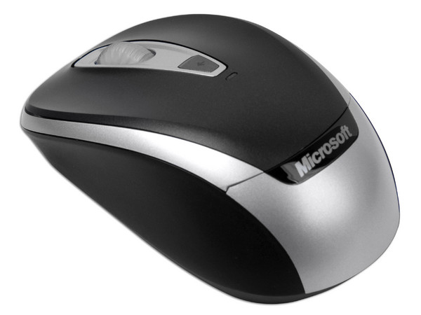 Mouse Microsoft 3000 Óptico Inalámbrico para Laptop, USB. Color Negro/Plateado