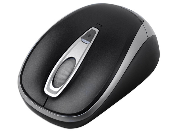 Mouse Microsoft 3000 Óptico Inalámbrico para Laptop, USB. Color Negro/Plateado