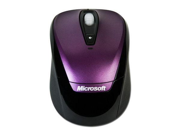 Mouse Microsoft 3000 Óptico Inalámbrico para Laptop, USB. Color Púrpura