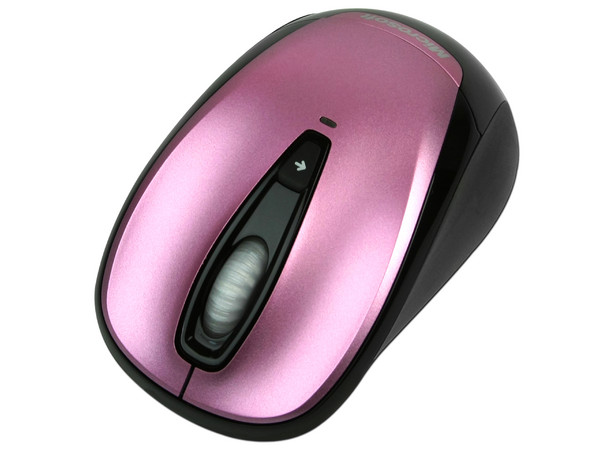 Mouse Microsoft 3000 Óptico Inalámbrico para Laptop, USB. Color Rosa