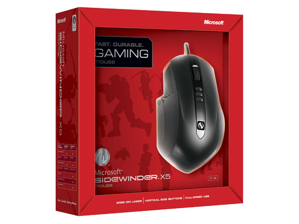 Mouse Microsoft Gaming Láser SideWinder X5, 5 botones programables. USB