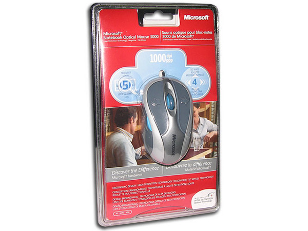 Mouse Microsoft Notebook Optical Mouse 3000, Alta definición, USB