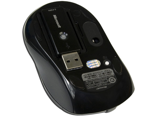 Mouse Microsoft 7000 Láser Inalámbrico para Laptop, USB. Color Negro/Plateado