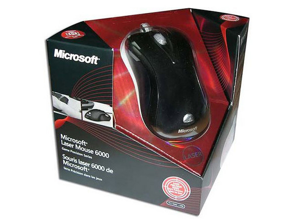 Mouse Microsoft Gaming Láser Mouse 6000, Alta Definición acabado metálico. USB