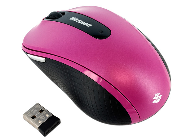   Mouse Microsoft Wireless Mobile 4000 tecnología BlueTrack, Inalámbrico. USB 2.0. Color Rosa