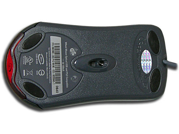 Mouse Microsoft Wheel Optical Black, PS/2 y USB, Color Negro