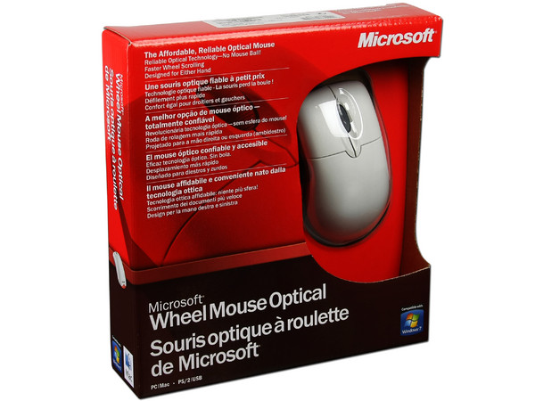 Mouse Microsoft  Óptico Wheel, PS/2 y USB.