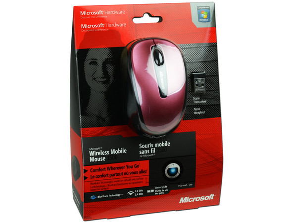 Mouse Microsoft Wireless Mobile 3500 BlueTrack, Inalámbrico. USB 2.0. Color Rosa